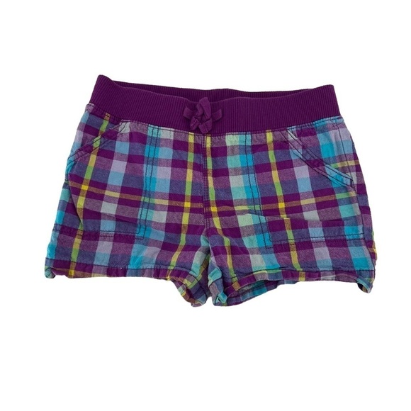 Faded Glory Purple Blue Striped Shorts Size Small (6/6x) Girl’s - Picture 1 of 4